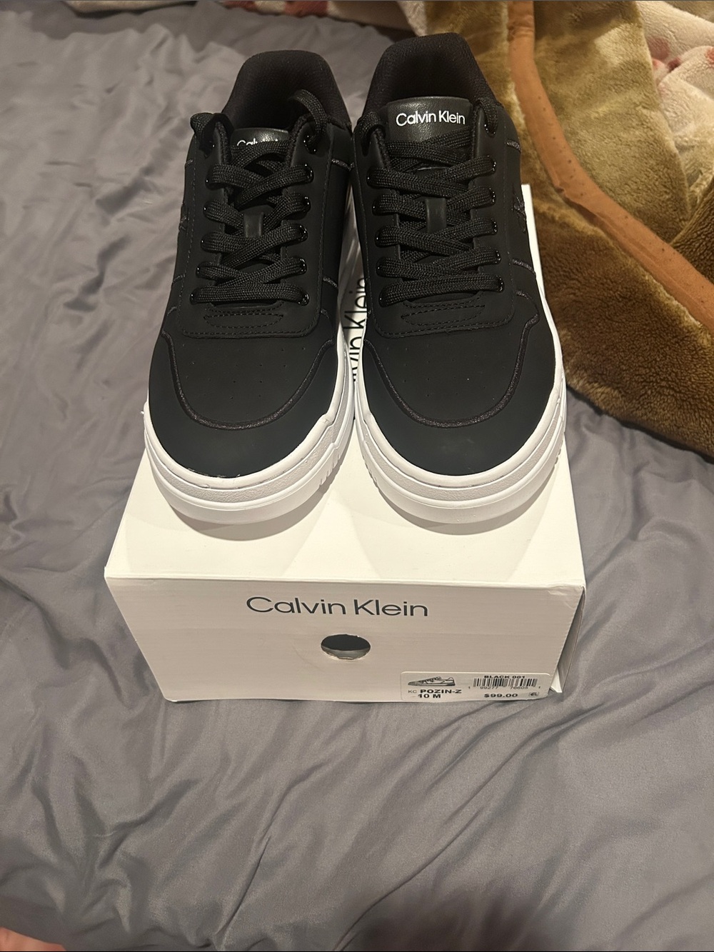 Calvin Klein Black and White Low-Top Men's Sneakers